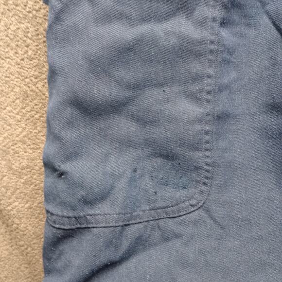 Men Flame Resistant FR Long Utility Coverall Blue - Picture 7 of 15